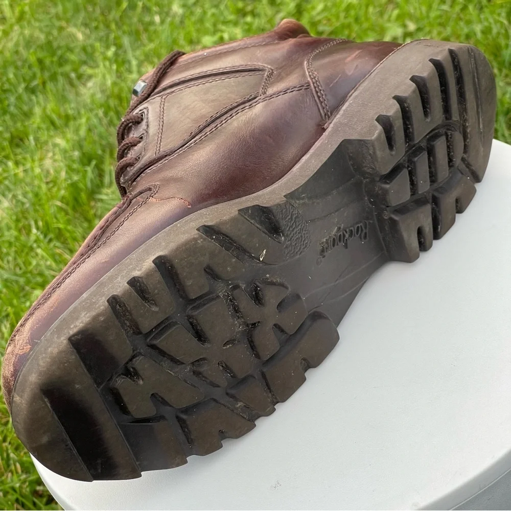 Rockport Boots Mens 10 M Brown Leather Hydro Shield Waterproof Ankle ME3221